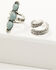 Image #2 - Shyanne Women's Juniper Sky Squash Blossom Ring Set - 5 Piece, Silver, hi-res