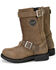 Image #3 - Milwaukee Leather Women's 10" Classic Engineer Motorcycle Boots - Round Toe, Brown, hi-res