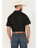 Image #4 - Gibson Men's Solid Short Sleeve Snap Western Shirt - Big, Black, hi-res