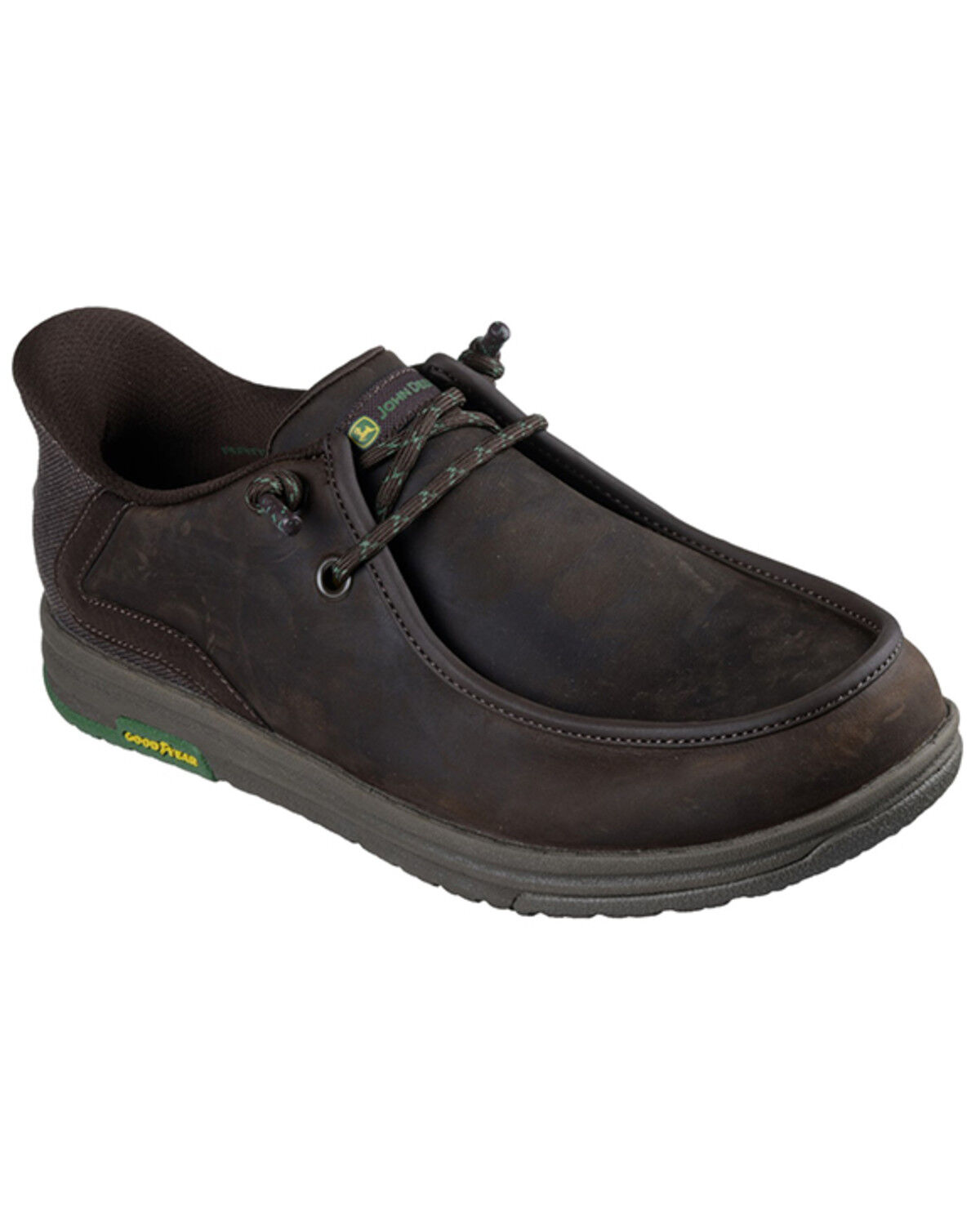 Skechers X John Deere Men's Relaxed Fit Melson 2.0 Slip-On Shoes - Moc Toe, Chocolate, hi-res