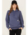 Image #1 - Ariat Women's Rebar Logo Hoodie, Blue, hi-res