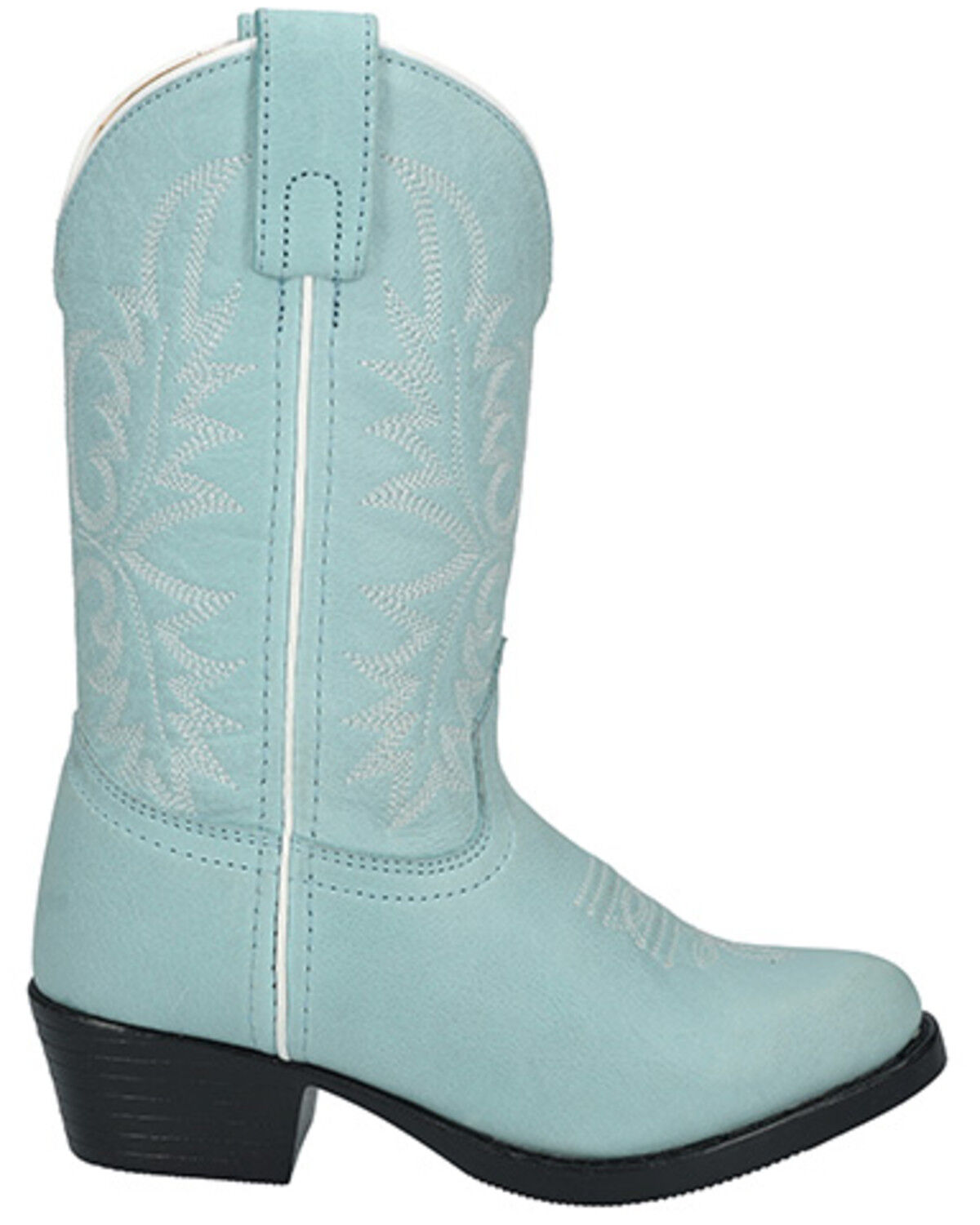 Image #2 - Smoky Mountain Girls' Denver Western Boots - Round Toe, Light Blue, hi-res