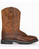 Image #3 - Cody James&reg; Men's Broad Square Toe Western Work Boots, Brown, hi-res