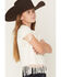 Image #2 - Shyanne Girls' Wild Soul Short Sleeve Fringe Graphic Tee, Beige, hi-res