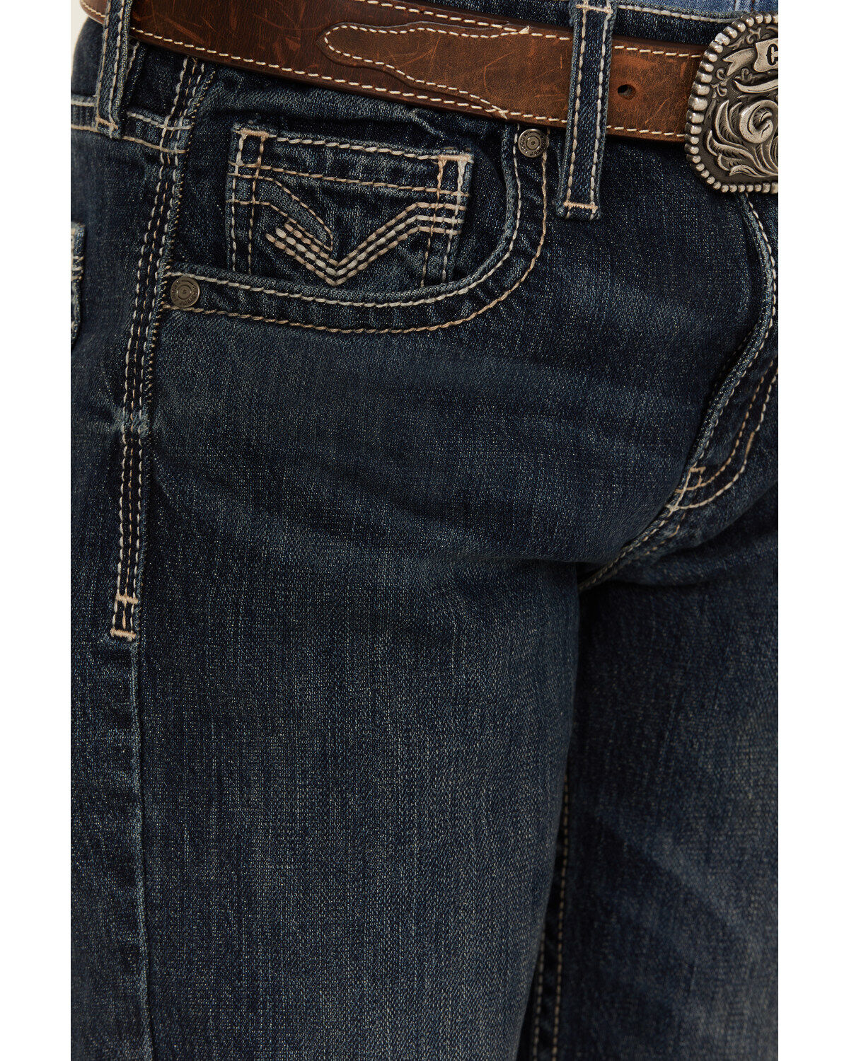 Image #4 - Cody James Boys' Dark Wash Moonlight Slim Bootcut Stretch Denim Jeans, Dark Wash, hi-res