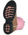 Image #7 - Smoky Mountain Girls' Mustang Western Boots - Round Toe, Brown/pink, hi-res
