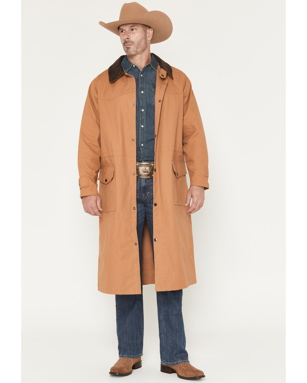 Image #1 - Outback Trading Co Men's Canvas Duster, Camel, hi-res