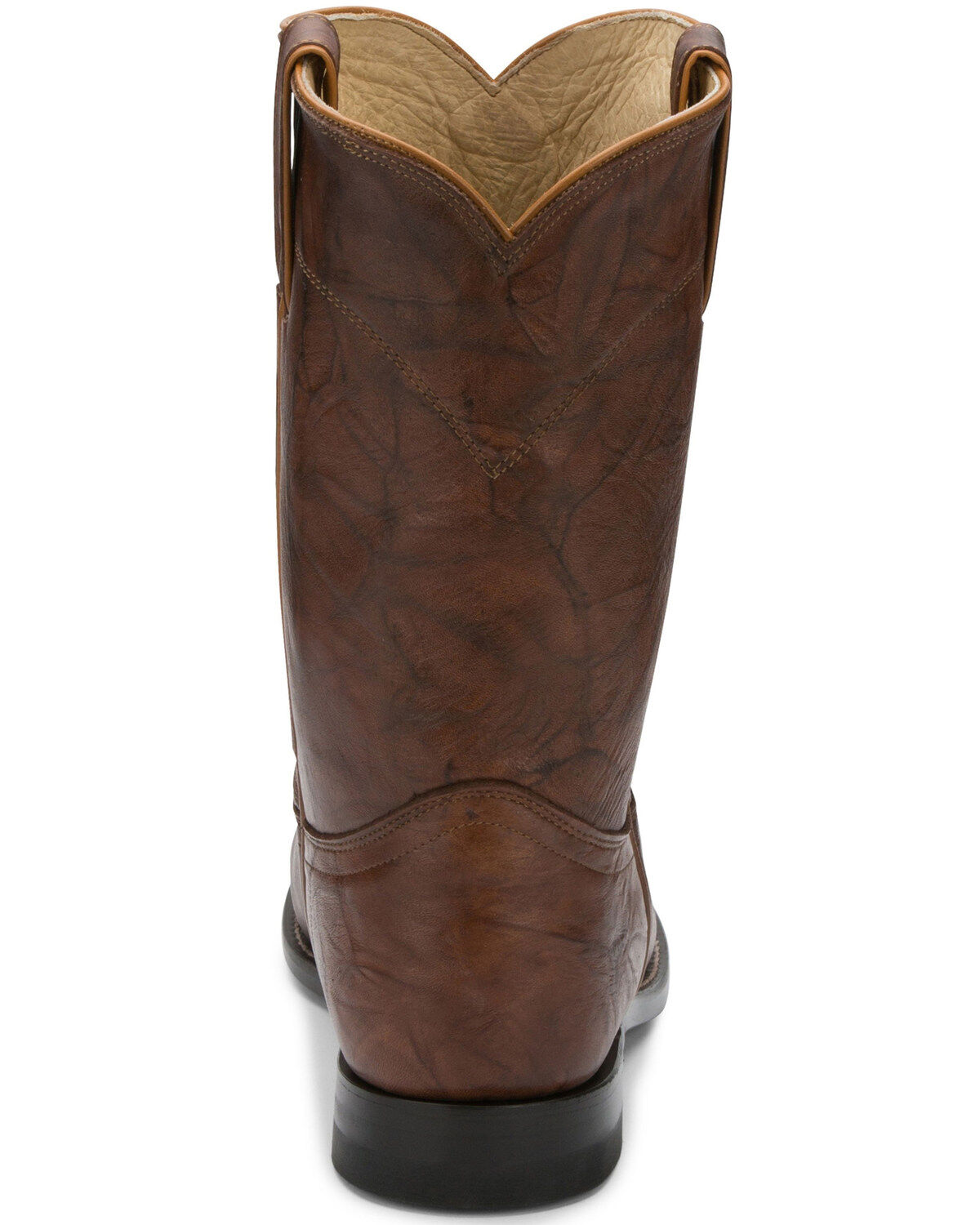 Image #4 - Justin Men's Classics Deerlite Roper Western Boots - Medium Toe, Chestnut, hi-res
