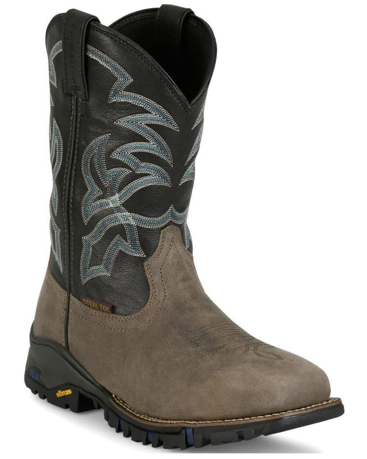 Image #1 - Tony Lama Men's 11" Roustabout Waterproof Work Boots - Steel Toe, Grey, hi-res