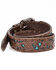 Image #2 - Nocona Men's Floral Embossed Overlay Belt, Tan, hi-res