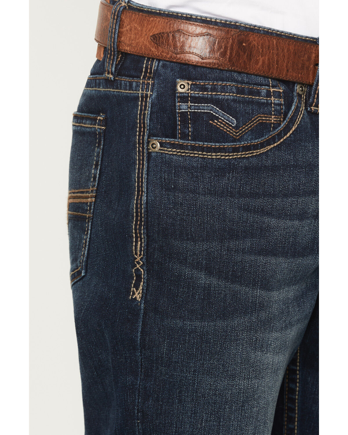 Image #2 - Cody James Men's Brock Wash Wyatt Slim Bootcut Stretch Denim Jeans, Dark Wash, hi-res