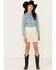 Image #1 - Trixxi Girls' Fringe Skirt, Ivory, hi-res