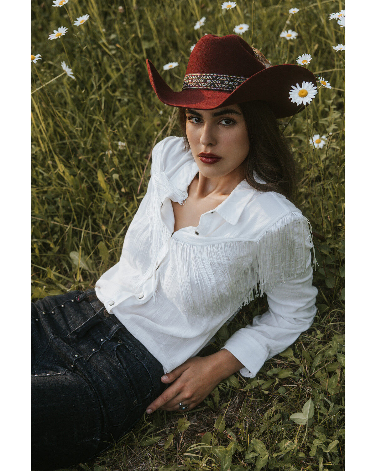 Idyllwind Women's Sutherland Wool Felt Cowboy Hat, Burgundy, hi-res