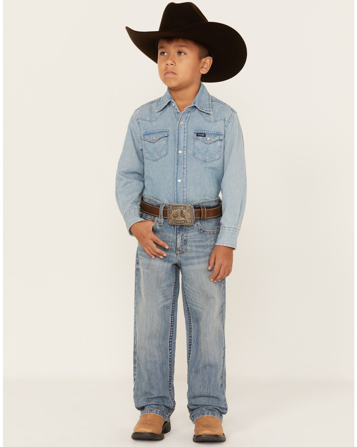 Cody James Boys' Hamshackle Light Wash Relaxed Boot Denim Jeans - Sizes 8-20, Light Wash, hi-res