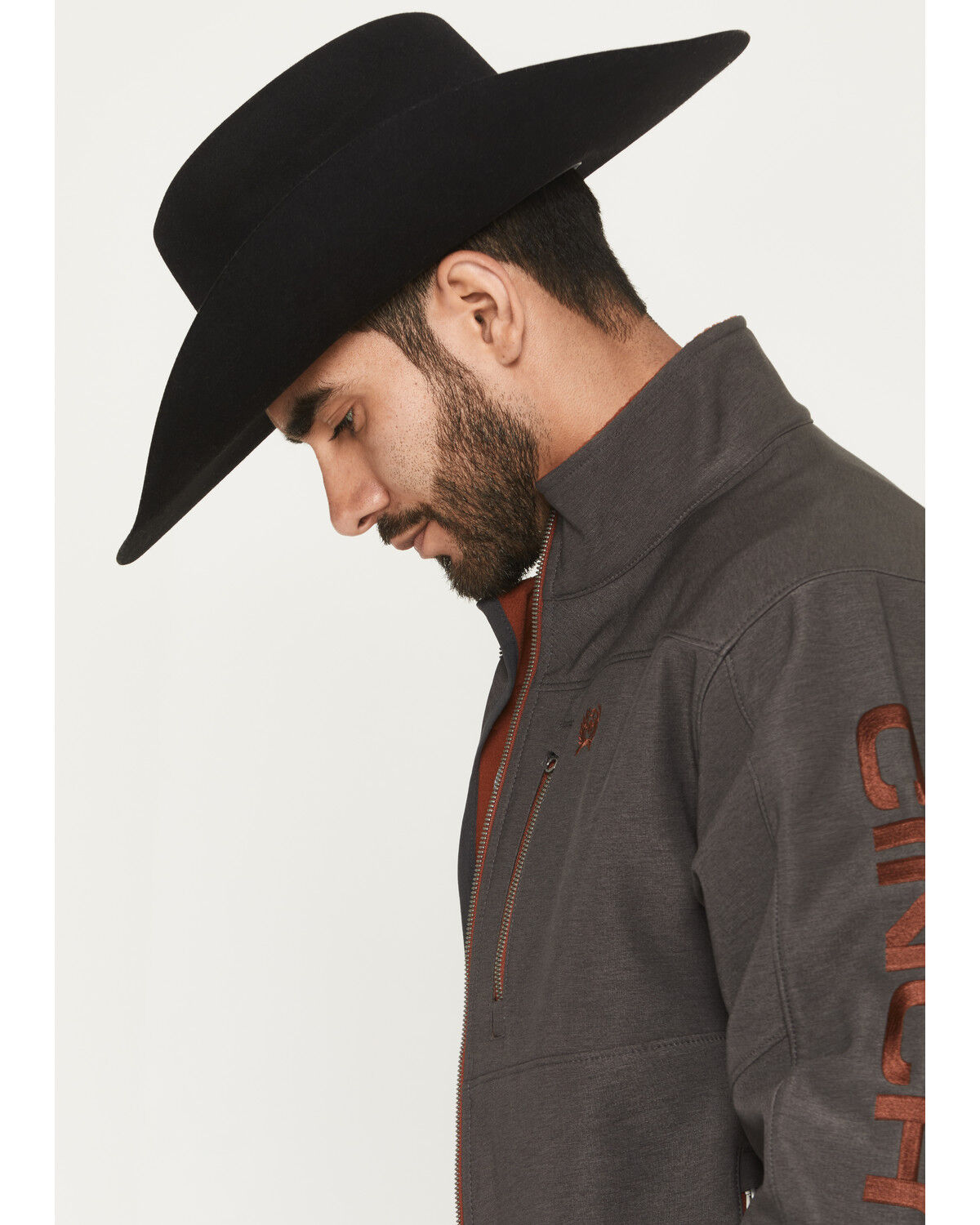 Image #2 - Cinch Men's Bonded Softshell Jacket - Big, Charcoal, hi-res