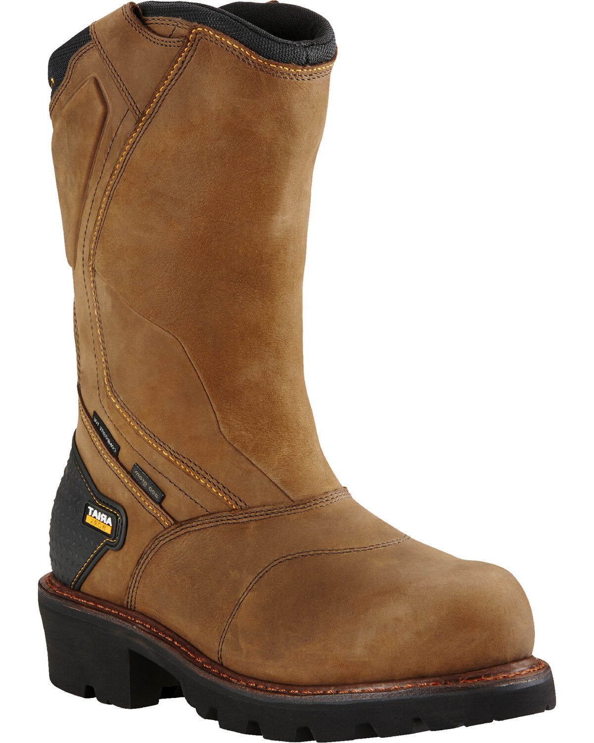 Image #1 - Ariat Men's Powerline H20 400g Work Boots - Composite Toe, Brown, hi-res