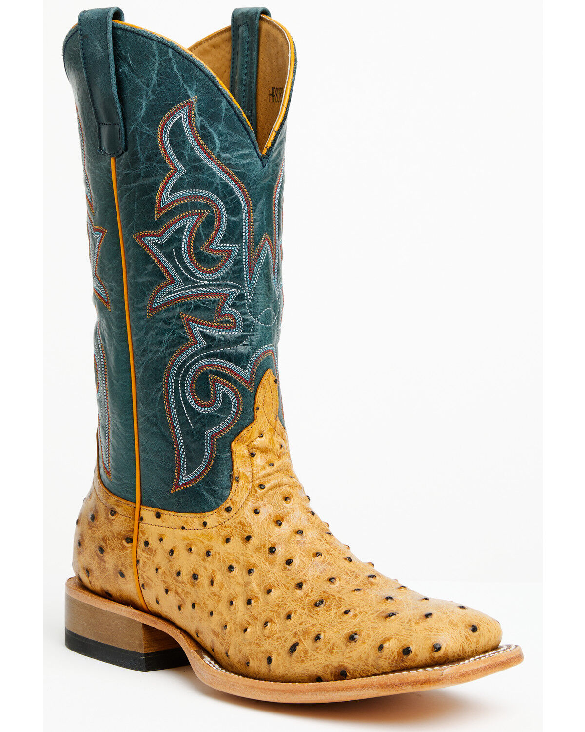 Image #1 - Horse Power Men's Saddle Ranch Ostrich Print Tall Western Boots - Broad Square Toe, Tan, hi-res