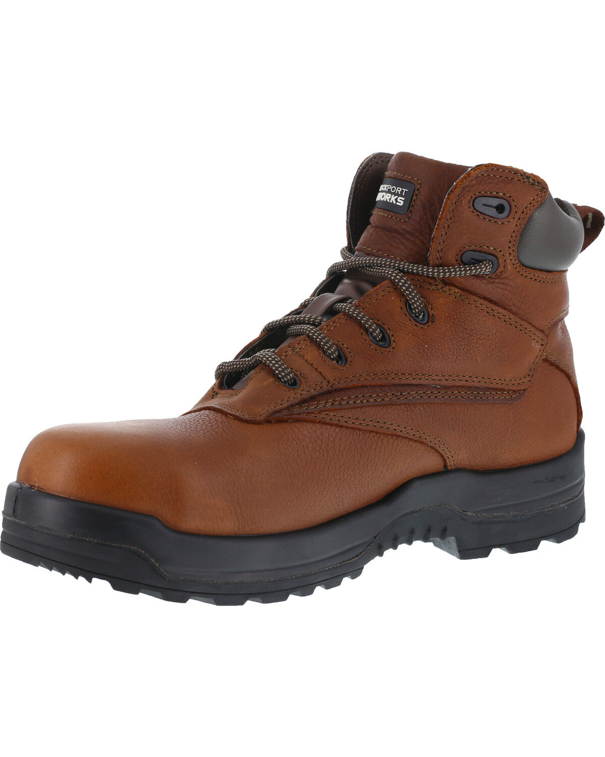 Image #2 - Rockport Men's More Energy Deer Tan 6" Lace-Up Work Boots - Composite Toe, Brown, hi-res