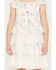Image #3 - Sugar California Girls' Floral Print Lace Short Sleeve Dress, Ivory, hi-res
