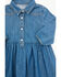 Image #2 - Wrangler Toddler Girls' Long Sleeve Denim Dress , Blue, hi-res