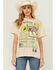 Image #1 - Cleo + Wolf Women's Route 66 Oversized Short Sleeve Graphic Tee , Oatmeal, hi-res