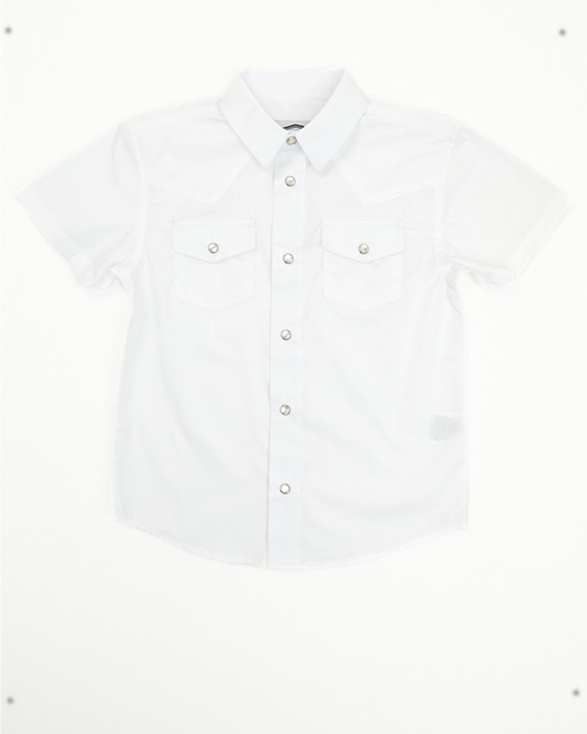 Gibson Trading Co Toddler Boys' Solid Short Sleeve Pearl Snap Western Shirt, White, hi-res