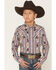 Image #1 - RANK 45&reg; Men's White Mountain Striped Long Sleeve Snap Stretch Western Shirt, Multi, hi-res