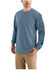 Image #1 - Carhartt Men's Loose Fit Heavyweight Long Sleeve Graphic T-Shirt, Light Blue, hi-res