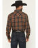 Image #4 - Cody James Black 1978&reg; Men's Caddis Plaid Print Long Sleeve Button-Down Western Shirt, Brown, hi-res