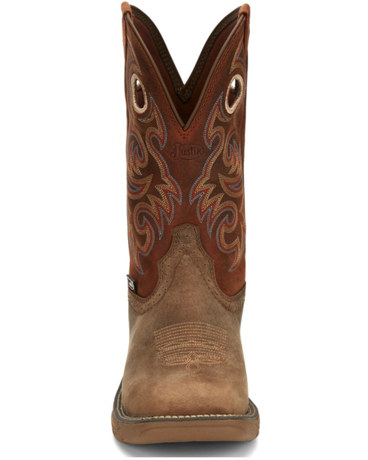 Image #4 - Justin Men's Stampede Rush Western Boots - Broad Square Toe, Tan, hi-res