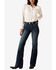 Image #2 - Ariat Women's Dark Wash Trouser Perfect Rise Aisha Wide Leg Stretch Denim Jeans, Dark Wash, hi-res