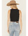 Image #4 - 26 International Women's Bow Tie Denim Vest, Black, hi-res