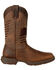 Image #2 - Durango Men's Rebel Brown Flag Western Performance Boots - Square Toe, Brown, hi-res