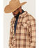 Image #2 - Cody James Men's Hombre Plaid Print Sherpa Lined Shirt Jacket, Tan, hi-res