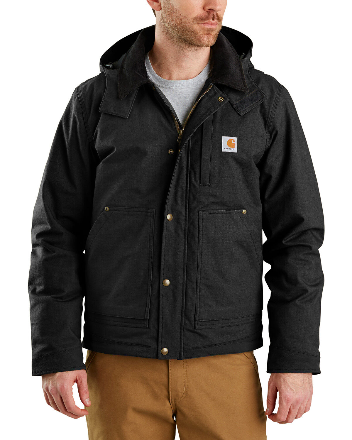 Carhartt Men's Full Swing Steel Work Jacket - Big & Tall, Black, hi-res