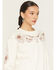 Image #2 - Idyllwind Women's Solona Steerhead Yoke Embroidered Crewneck Sweatshirt, Cream, hi-res