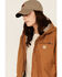 Image #2 - Carhartt Women's Washed Duck Sherpa Lined Loose Fit Jacket, Brown, hi-res