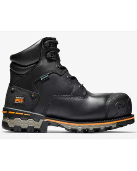 Image #2 - Timberland PRO Men's Boondock 6" Lace-Up Waterproof Work Boots - Composite Toe, Black, hi-res