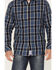 Image #3 - Resistol Men's Canon Large Plaid Long Sleeve Button Down Shirt, Blue, hi-res