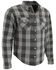 Image #6 - Milwaukee Performance Men's Aramid Checkered Plaid Biker Shirt, Dark Grey, hi-res