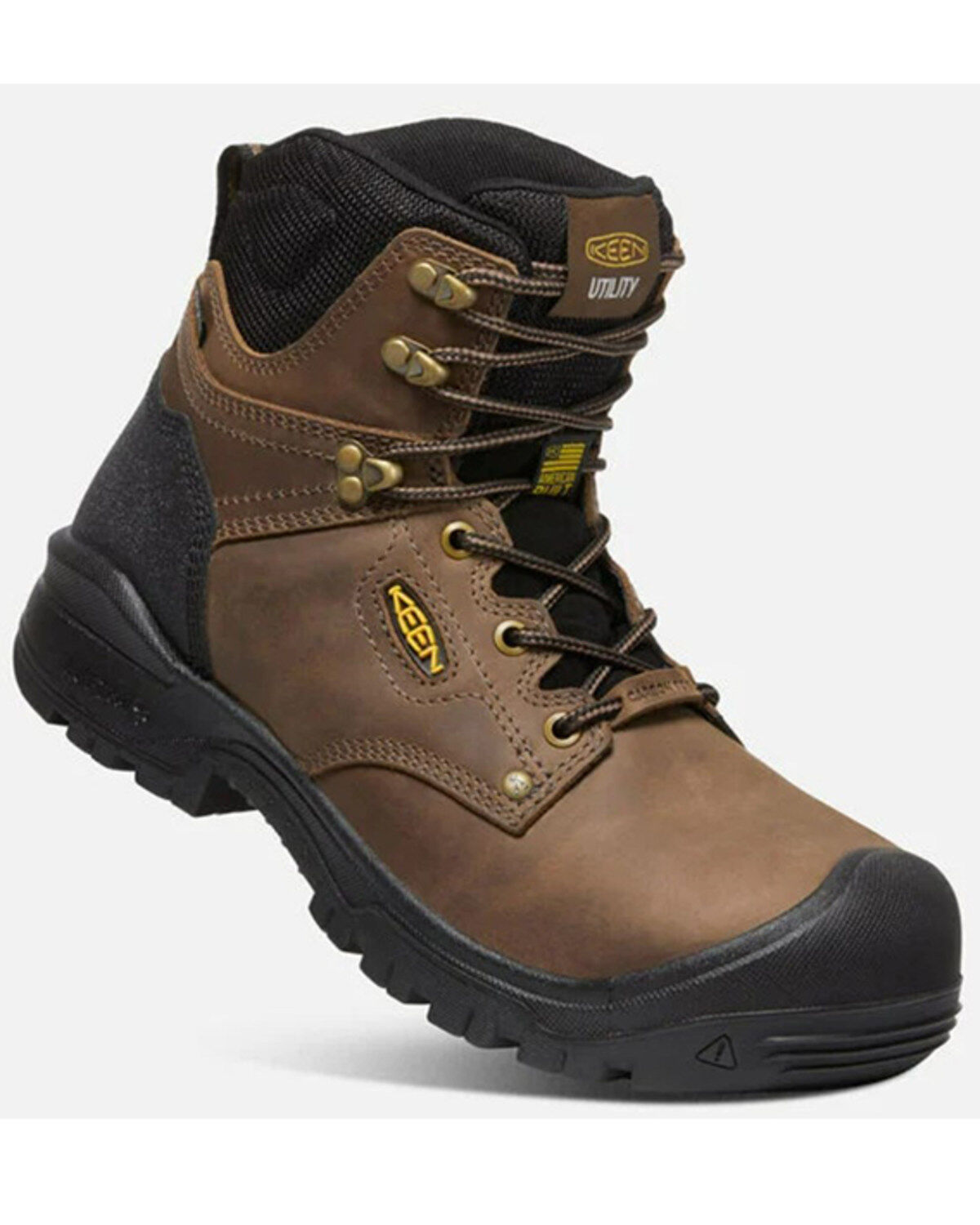 Image #1 - Keen Men's Independence 8" Work Boot - Round Toe, Brown, hi-res