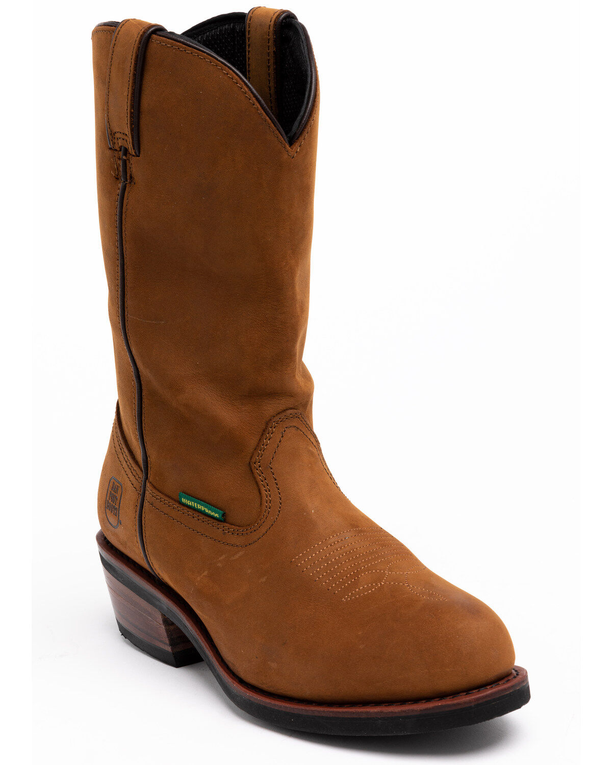Dan Post Men's Albuquerque Waterproof Western Work Boots - Soft Toe, Distressed, hi-res