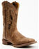 Image #1 - Laredo Men's Distressed Leather Western Boots - Broad Square Toe, Tan, hi-res