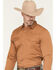 Image #2 - Cody James Men's Treadstone Solid Long Sleeve Snap Western Shirt - Big, Camel, hi-res