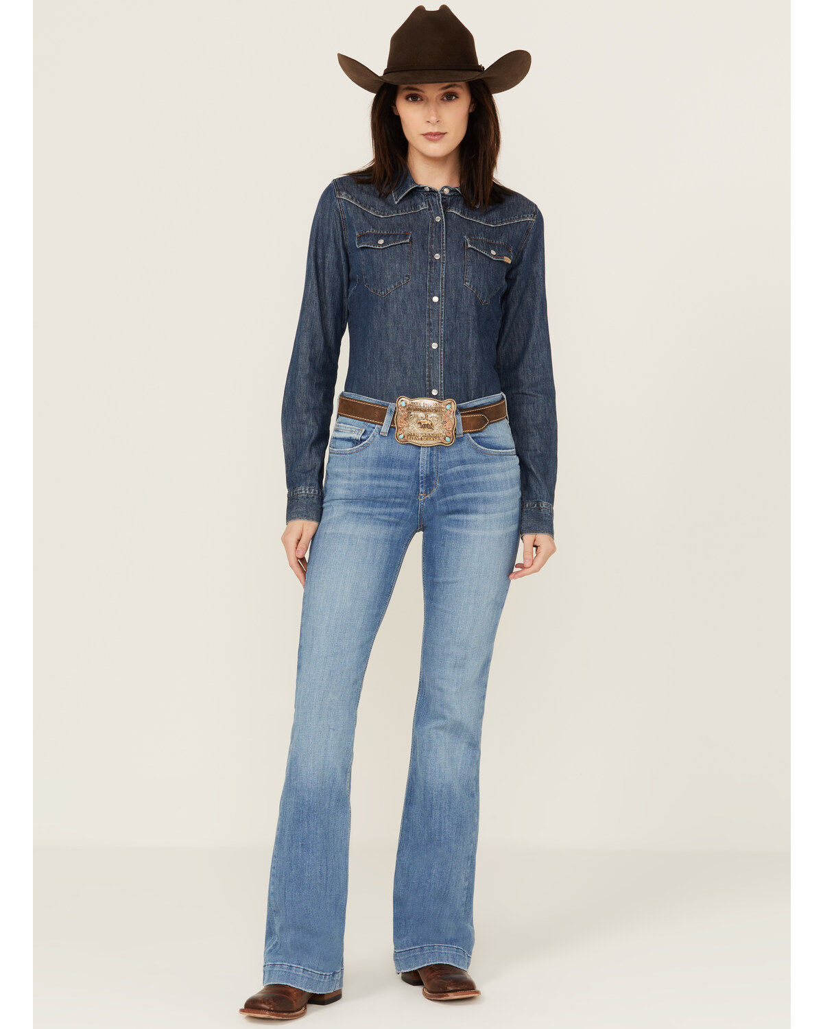 Ariat Women's Medium Wash Alice Slim Trouser Denim Jeans, Medium Wash, hi-res