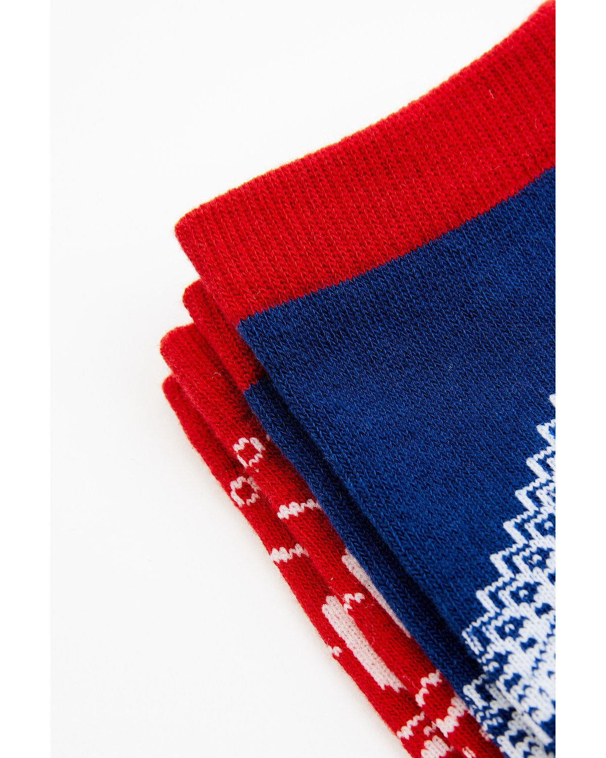 Image #3 - RANK 45&reg; Girls' Bandana Print Socks - 2-Pack, Red/white/blue, hi-res