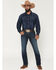 Image #1 - Cinch Men's Boot Barn Exclusive Ian Dark Wash Slim Bootcut Performance Stretch Denim Jeans, Indigo, hi-res