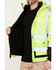 Image #2 - Hawx Men's 3-In-1 Hi-Vis Bomber Work Jacket - Tall , Yellow, hi-res