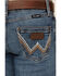 Image #4 - Wrangler Girls' Hanna Dark Wash Bootcut Stretch Denim Jeans , Dark Wash, hi-res