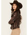 Image #4 - Mauritius Leather Women's Lucky Horseshoe Leather Jacket , Brown, hi-res